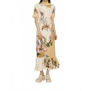 NEW ALEMAIS oleander midi dress in multi